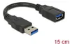 DeLOCK 82776, 0,15 m, 5 Gbit/s, Czarny Podgląd zdjęcia produktu 3