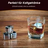 Edelstahl Eiswürfel Wiederverwendbare 8er-Packung Zange und Produktbild-Vorschau 2