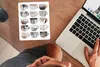 MuchoWow® Mauspad Mousepad Kaffeetassen - Abstrakt - Muster Produktbild-Vorschau 3