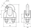 Seilklemme Klemme Drahtseilklemme verzinkt - Größe: 3 mm - Produktbild-Vorschau 2