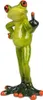 A ceramic frog figurine with a rude gesture. Produktbild-Vorschau