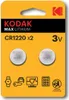 A package of Kodak Max Lithium CR1220 3V button cell batteries. Anteprima dell’immagine prodotto