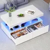 ProximaX LED Couchtisch, Wohnzimmertisch mit Regal, Produktbild-Vorschau 2