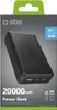 The image shows the retail packaging of a black power bank. Náhľad obrázku produktu