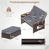 Zestaw mebli ogrodowych COSTWAY 3 w 1 z polirattanu, Podgląd zdjęcia produktu 3