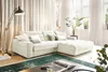 KAWOLA Sofa LANA Ecksofa Cord cremeweiß Recamiere rechts Produktbild-Vorschau 1