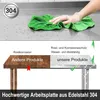 ACXIN Edelstahl Arbeitstisch Edelstahltisch Gastro Silber Produktbild-Vorschau 3
