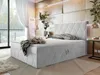 Hotelová manželská postel 180x200 PALMA - světlá šedá + Náhled obrázku produktu 1