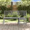 vidaXL Garten-Eckbank Grau 140 cm Massivholz Akazie Produktbild-Vorschau 2