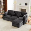 Merax Ecksofa, L-Form Sofa mit Schlaffunktion, 3-4 Sitzer Produktbild-Vorschau 5