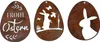 Rostikal Set de 3 oeufs de Pâques à suspendre 8 x 5,5 cm Voir les images du produit 1