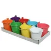 Metalleimer mini 5x6cm bunt 8er Set Produktbild-Vorschau 2