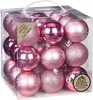 Weihnachtskugeln Kunststoff 6cm 27er Set - Rosa Mix Produktbild-Vorschau 1