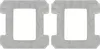 Two gray cleaning pads with a square cutout in the center, placed side-by-side on a white background. Produktbild-Vorschau