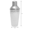 A silver cocktail shaker with dimensions indicated by lines and text. Anteprima dell’immagine prodotto