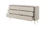 Komoda AVENTO 163,2 x 81,2 x 38 cm – beżowa, ryflowane Podgląd zdjęcia produktu 2