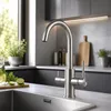 VANTO INOX 3-Wege-Wasserhahn C-Auslauf – Küchenarmatur Produktbild-Vorschau 2
