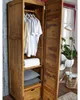 MASSIVMOEBEL24.DE Kleiderschrank Sheesham 48x61x200  braun Produktbild-Vorschau 4