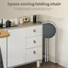 Barhocker Klappbar 4er Set Sitzhöhe 61 cm Schwarz Silber Produktbild-Vorschau 6