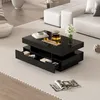 MODFU Table Basse Noire avec Rangement Intégré et Tiroirs - Voir les images du produit 7