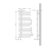 LuxeBath Designové koupelnové otopné těleso, 500x1200 mm, Náhled obrázku produktu 8