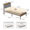 Gestoffeerd bed BEALIFE, 90x220 cm, met gestoffeerd Productafbeelding-voorbeeld 3