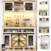MODFU Mobile da cucina bianco, mobile alto con ante Anteprima dell’immagine prodotto 6