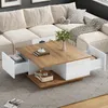 A modern living room with a sectional sofa and a coffee table with storage. Produktbild-Vorschau