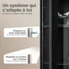 K-Möbel Vitrine suspendue en verre noir (80x60x25 cm) avec Voir les images du produit 5