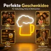 Bier Neon Schild LED, Bierglas Neon Licht mit USB und Produktbild-Vorschau 3