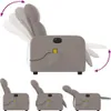 Massagesessel Elektrisch Taupe Stoff Produktbild-Vorschau 6