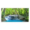 DEQORI Glasbild Echtglas 100x50 cm 'Exotischer Wasserfall' Produktbild-Vorschau 2