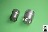 Two metal pipe connectors are shown on a green background. Produktbild-Vorschau
