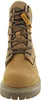 A front view of a brown lace-up boot. Voir les images du produit