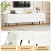 KLAM HOME Lowboard Weißer XXL TV-Schrank 180cm für bis 80 Produktbild-Vorschau 4