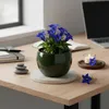 Květináč keramický kulatý Ø 10 cm V 9 cm zelený lesklý Náhled obrázku produktu 6