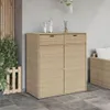 Zahradní úložná skříň polyratan Béžová / 105 x 55 x 113 cm Náhled obrázku produktu 4