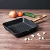 Ø28cm Steakpfanne aus Gusseisen mit Holzgriff Grillpfanne Produktbild-Vorschau 7
