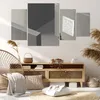 Bild auf Leinwand - Leinwandbild - 4 Teile - Labyrinth Grau Produktbild-Vorschau 7