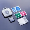 A flat lay of a watch screen protector kit, including the packaging, the screen protector itself, and cleaning wipes. Produktbild-Vorschau