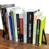 Buchstützen - Schwarz - 6er Set - Unsichtbare Buchstütze Produktbild-Vorschau 2