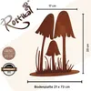 Rostikal Herbst Deko Pilze 25 cm hoch auf Bodenplatte Produktbild-Vorschau 2
