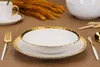 HowHomely Geschirrset Kati White Gold - Stilvoll und modern Produktbild-Vorschau 1