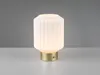 LED stolová lampa - H 19 cm - Mosadz - Biela - Sklo - Kov - Náhľad obrázku produktu 5