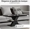 CASARIA® Tavolino Detroit 90x60x45cm da Divano 2 Ripiani in Anteprima dell’immagine prodotto 2
