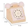 Retro-Holztelefon - pastellrosa Produktbild-Vorschau 3