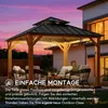 Zedernholz Gazebo KAPS mit Solar - 330cm x 330cm, braun Produktbild-Vorschau 15