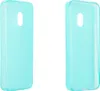 Two identical light blue phone cases are shown side-by-side against a white background.
