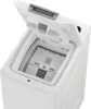 A close-up, angled view of the top of a white washing machine with the lid open. Produktbild-Vorschau