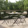 vidaXL Bistrostühle 6 Stk. Klappbar Grau Poly Rattan und Produktbild-Vorschau 2
